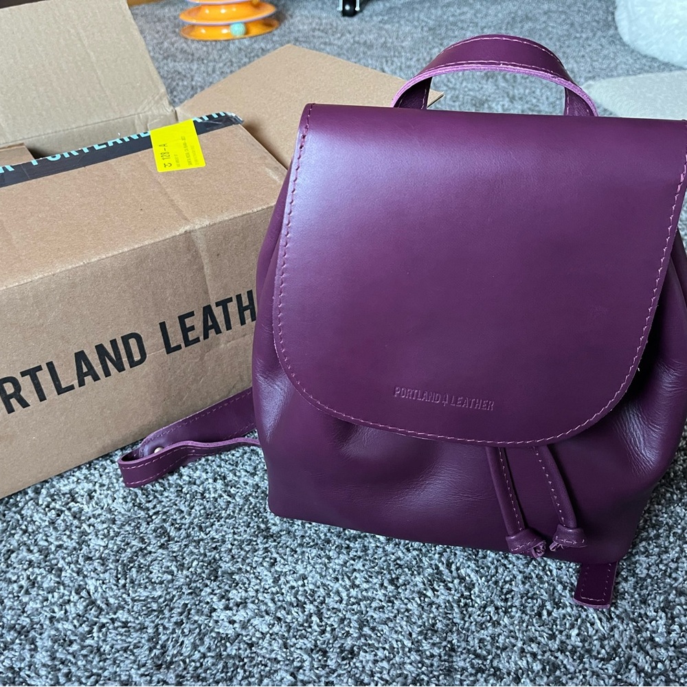 Portland Leather Women's Rich Purple Backpack